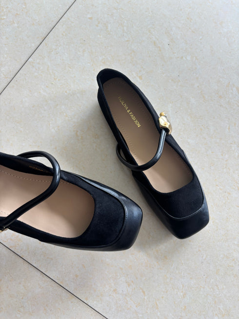 Cute Flat Suede Pu Leather Pumps